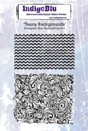 Teeny Background A6 Red Rubber Stamp by Kay Halliwell-Sutton